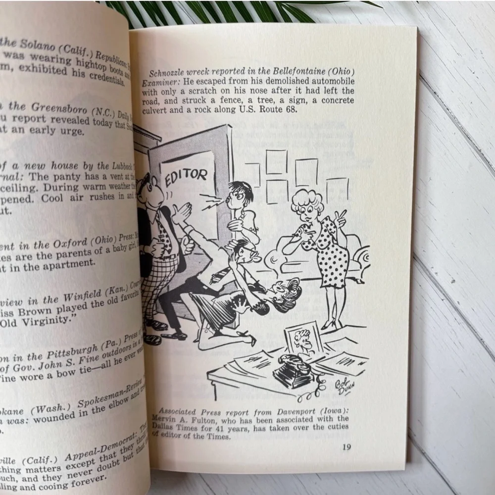Vintage 1982 Stop the Presses! Humor Book Newspaper Typos Journalist Gift Funny